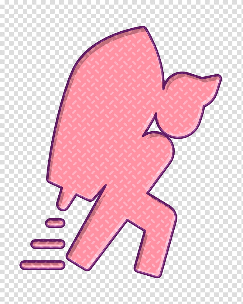 Work icon Teamwork icon Effort icon, Pink, Cartoon transparent background PNG clipart