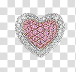 Free shop Heart Brushes plus Cutouts, pink and grey heart artwork transparent background PNG clipart