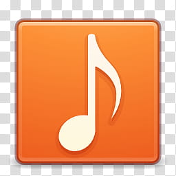 Nome dock, orange and white music player logo transparent background PNG clipart