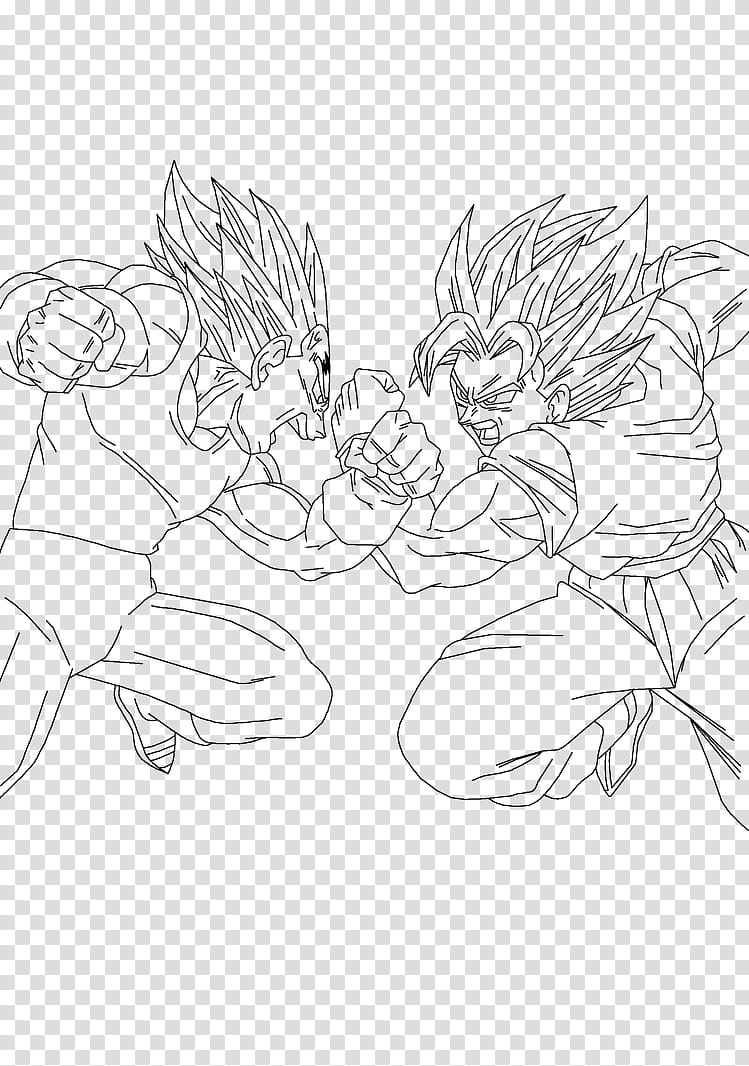 Son Goku vs Majin Vegeta transparent background PNG clipart