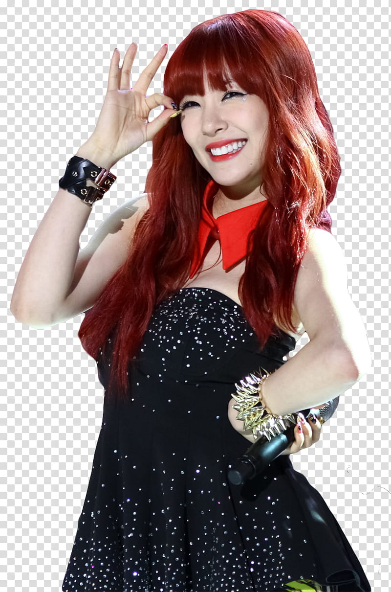 Tiffany render old , Girl's Generation Hwang Mi Young or Tiffany making okay hand signage transparent background PNG clipart
