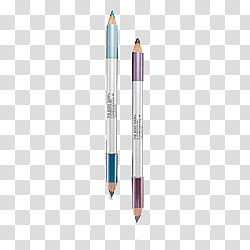 two blue and purple color pencils transparent background PNG clipart