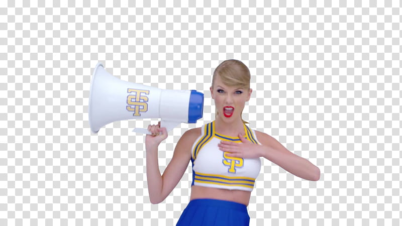 Taylor Swift  Shake it Off, Taylor Swift holding white megaphone transparent background PNG clipart