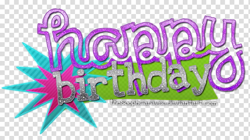 Happy Birthday Para constaanza pedido, happy birthday glitter illustration transparent background PNG clipart