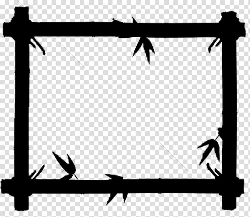 Black And White Frame, Barbed Wire, Black White M, Silhouette, Frames, Line, Branching transparent background PNG clipart