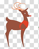 Christmas, standing Rudolph the red nosed reindeer transparent background PNG clipart