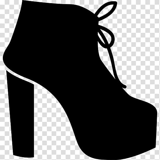Platform Shoe Footwear, Boot, Stiletto Heel, Highheeled Shoe, Fashion, Shoelaces, High Heels, Black transparent background PNG clipart
