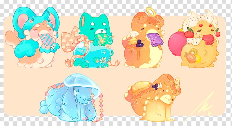 More YCH pacas I did recently transparent background PNG clipart