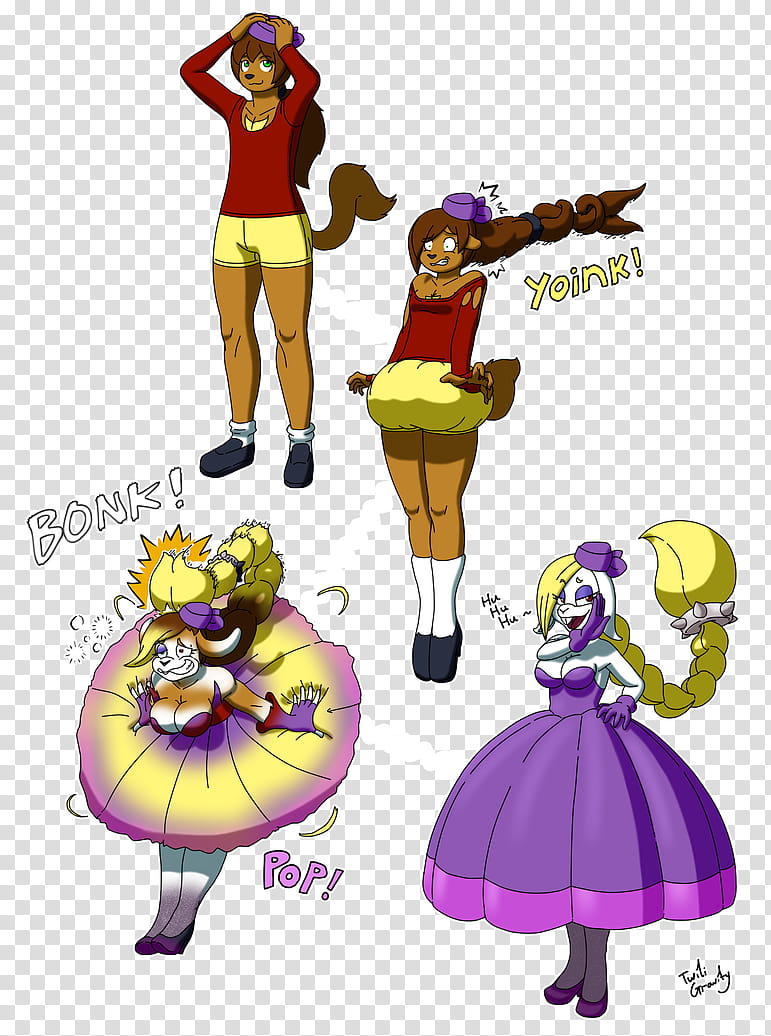 Mad Harietter, female cartoon character stickers transparent