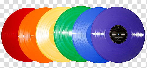 Colors Colores , assorted-color LP vinyl discs transparent background PNG clipart