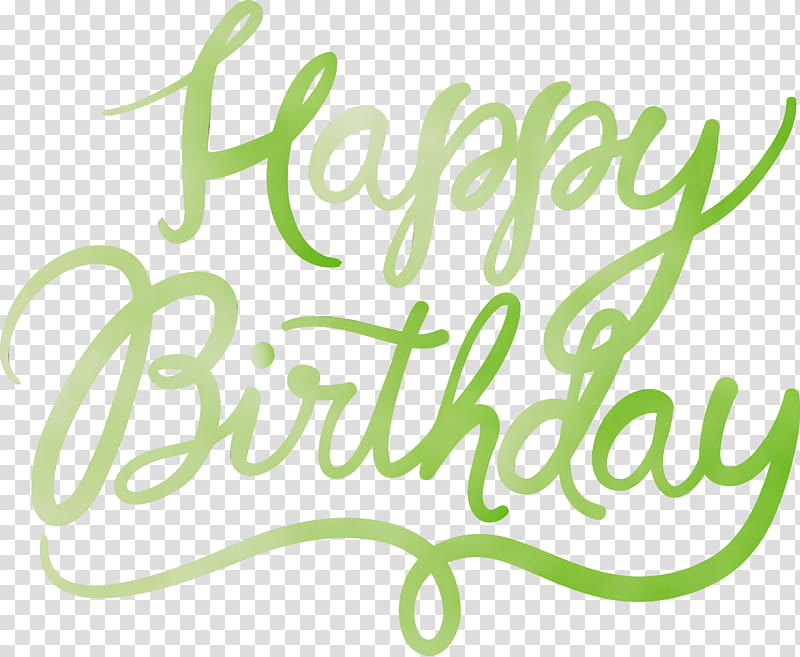 Text font green calligraphy logo, Birthday Calligraphy, Happy birthday ...