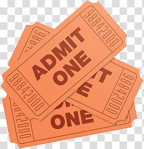 Ticket s, three admit one coupons transparent background PNG clipart