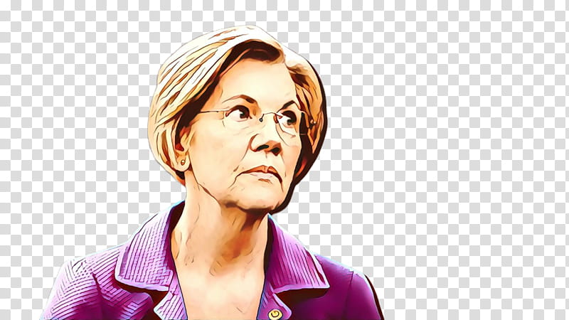 Girl, Elizabeth Warren, American Politician, Election, United States, Chin, Portrait, Purple transparent background PNG clipart
