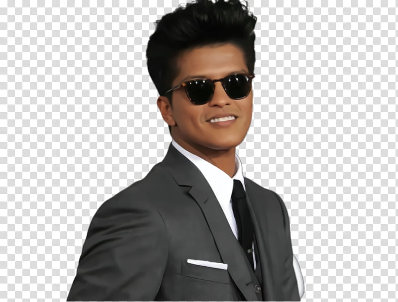 Cartoon Sunglasses, Bruno Mars, Singer, Blazer, Tuxedo, Sleeve, Tuxedo M, Eyewear transparent background PNG clipart