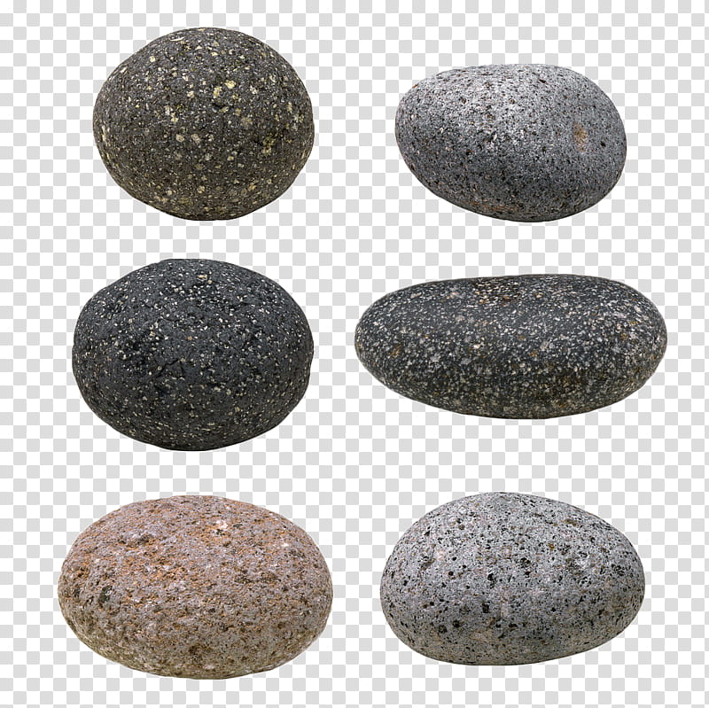 , six massage stones transparent background PNG clipart