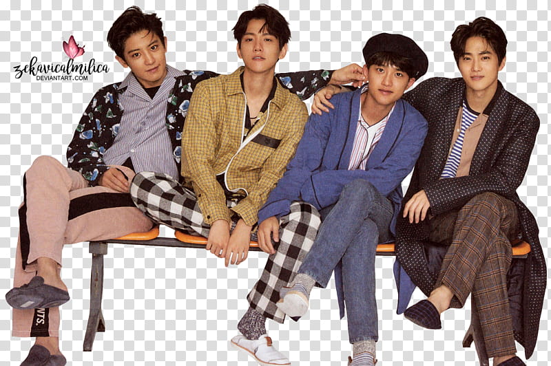 EXO  Season Greetings, four-man band transparent background PNG clipart