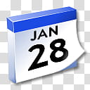 WinXP ICal, January  calendar illustration transparent background PNG clipart