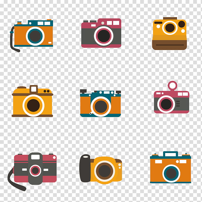 Polaroid Camera, Color , Polaroid Corporation, Cartoon, Yellow, Line, Material Property transparent background PNG clipart