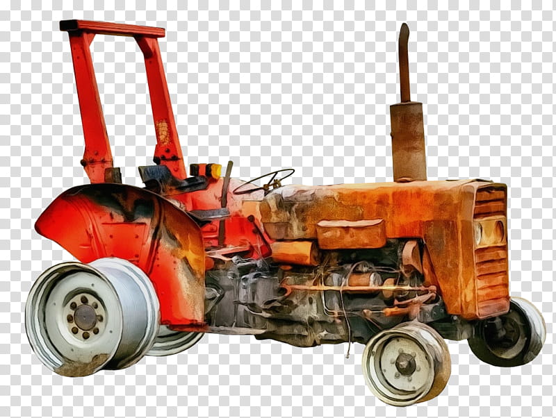 tractor vehicle toy car wheel, Watercolor, Paint, Wet Ink transparent background PNG clipart