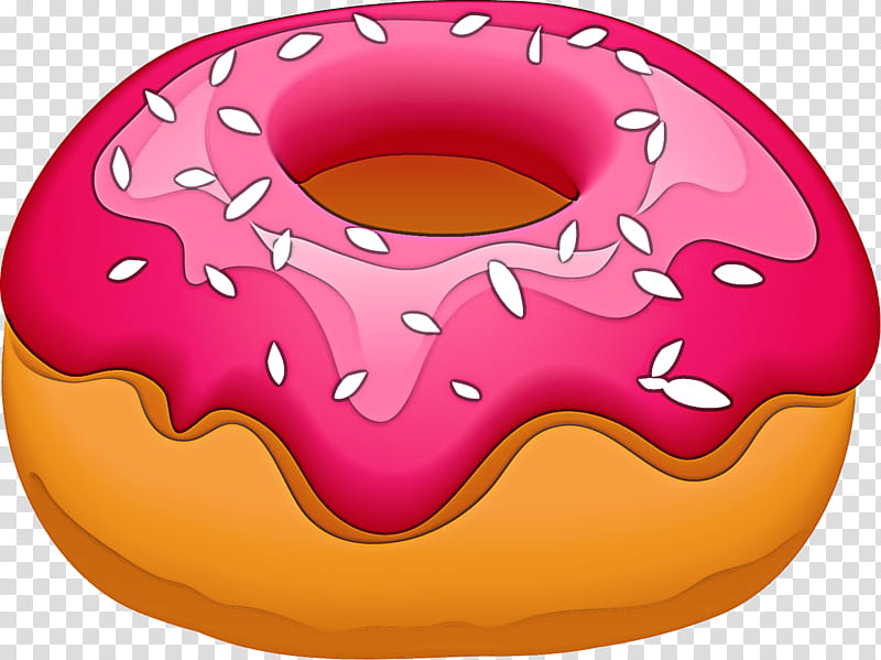 Orange, Doughnut, Pink, Pastry, Ciambella, Baked Goods, Mouth, Inflatable transparent background PNG clipart