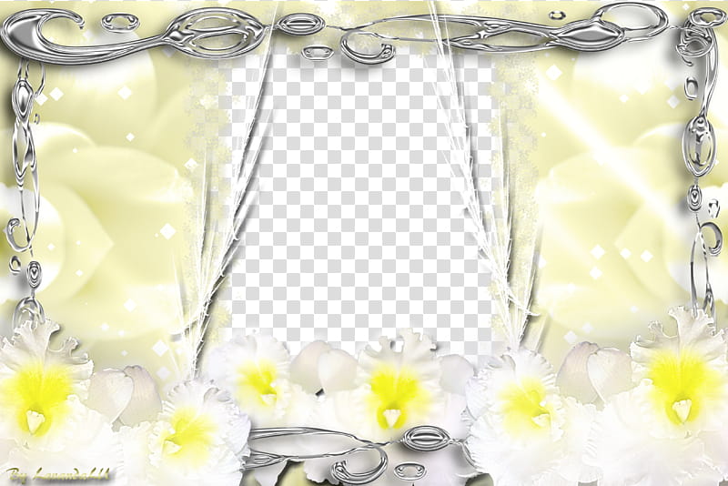 Lav Frame , flower and silver frame transparent background PNG clipart