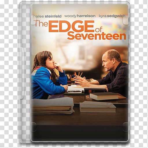 Movie Icon Mega , The Edge of Seventeen, The Edge of Seventeen DVD case transparent background PNG clipart