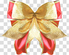 Bows, gold and red bow illustration transparent background PNG clipart