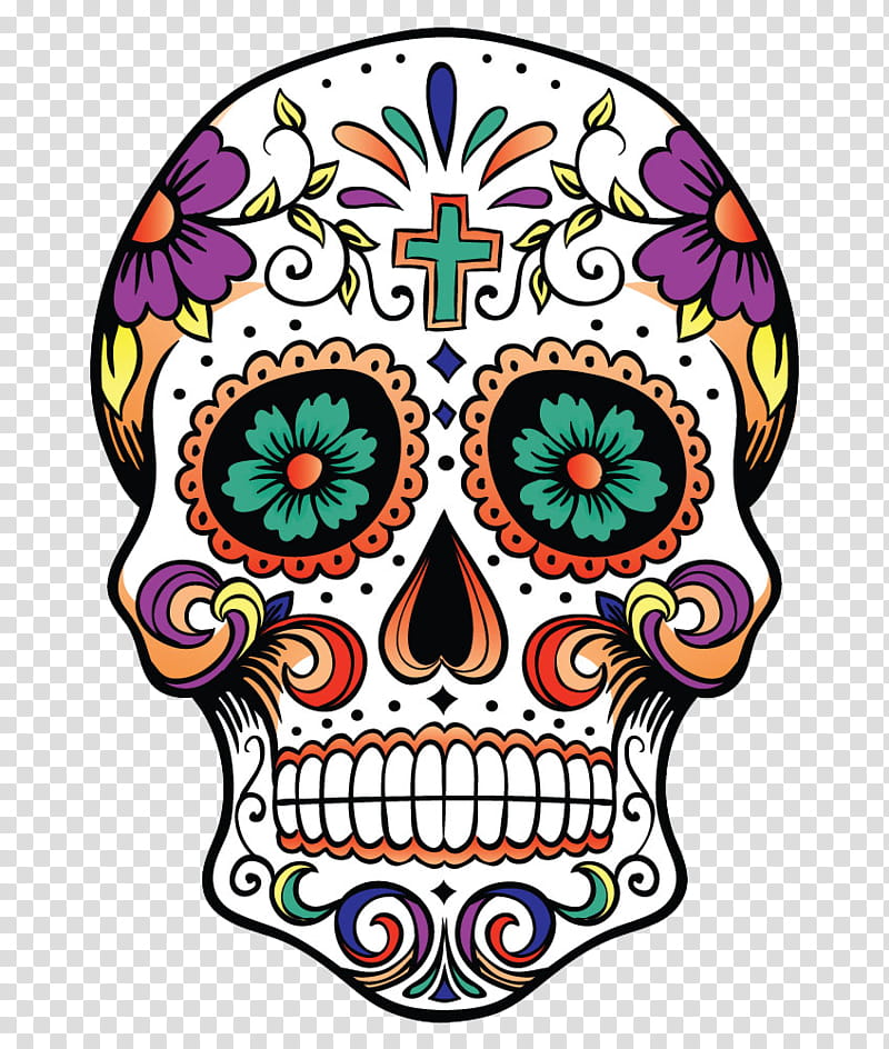 Day Of The Dead Skull, Calavera, Death, Mexican Cuisine, Candy Skulls, Skeleton, Halloween , Party transparent background PNG clipart