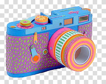 blue and pink camera transparent background PNG clipart