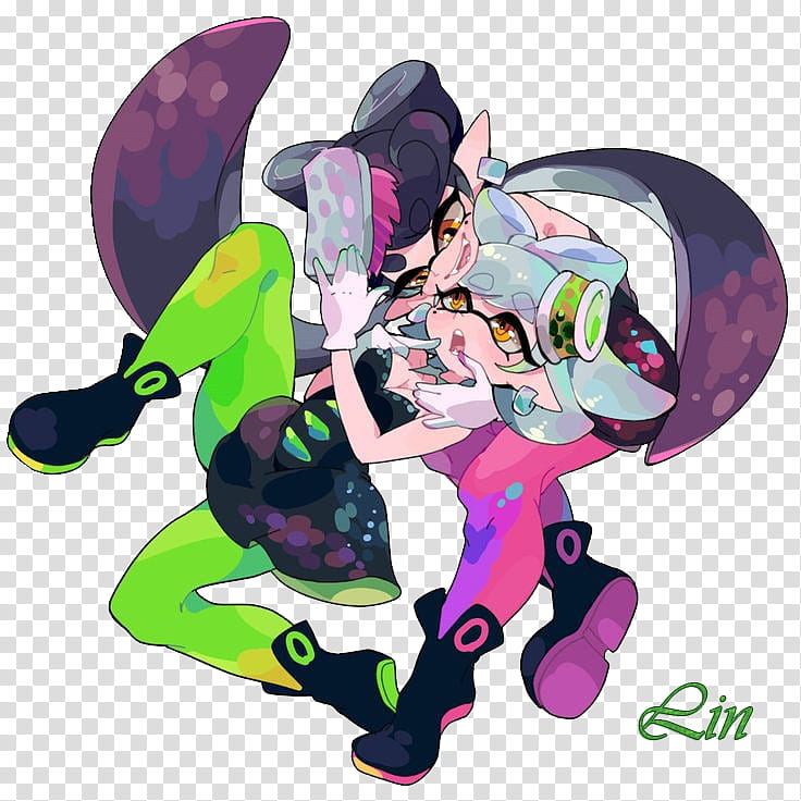 Squid Sisters Render Marie and Callie render transparent background PNG clipart