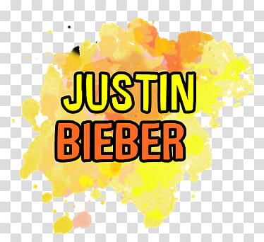 Texto con mancha JUSTIN BIEBER transparent background PNG clipart