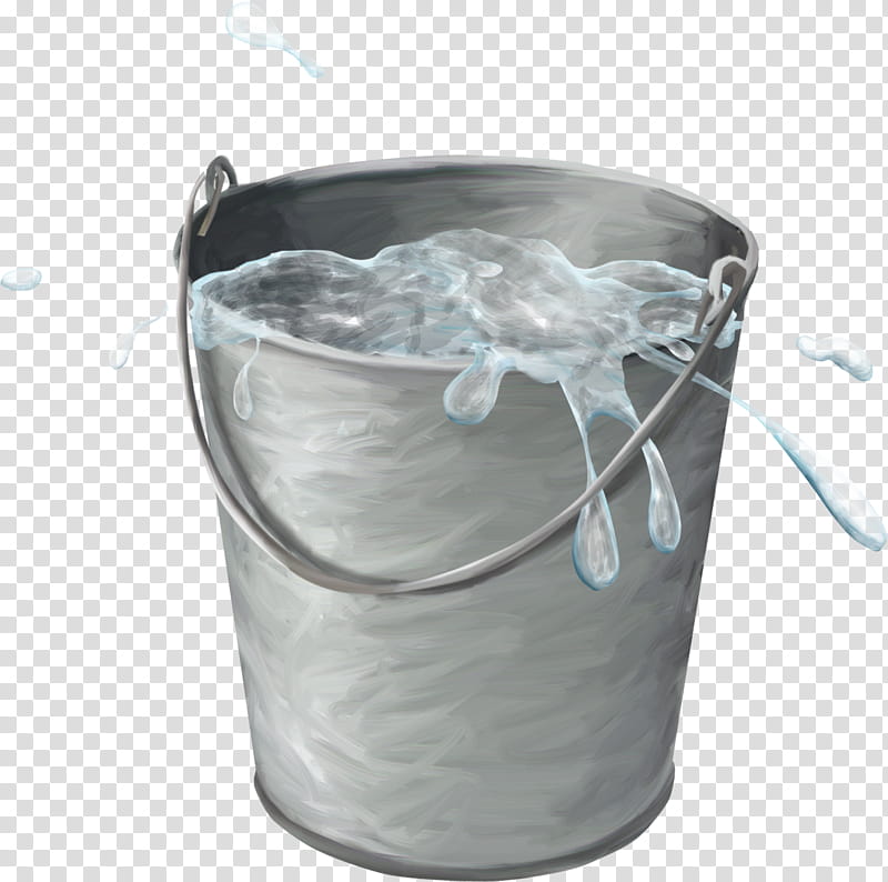Watercolor Drawing, Bucket, Mop Bucket Cart, Painting, Watercolor Painting, Plastic, Glass transparent background PNG clipart