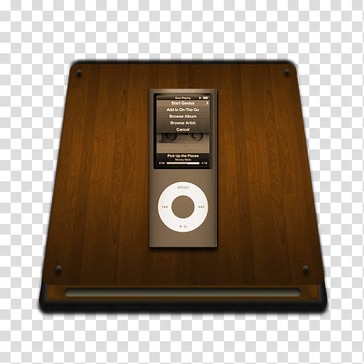Louis XX Classic , black iPod nano wooden surface transparent background PNG clipart