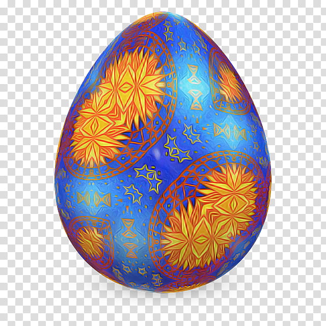 Easter egg, Blue, Orange, Food, Easter transparent background PNG clipart