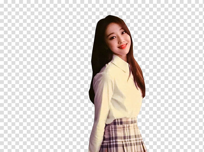 LOONA YYXY, woman wearing white dress shirt transparent background PNG clipart
