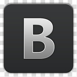 Quadrates Extended, gray B-letter icon transparent background PNG clipart