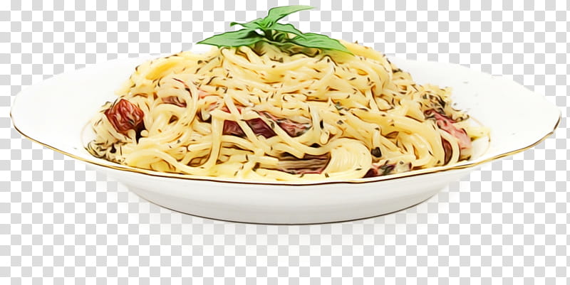 dish food cuisine ingredient taglierini, Watercolor, Paint, Wet Ink, Carbonara, Capellini, Recipe, Italian Food transparent background PNG clipart
