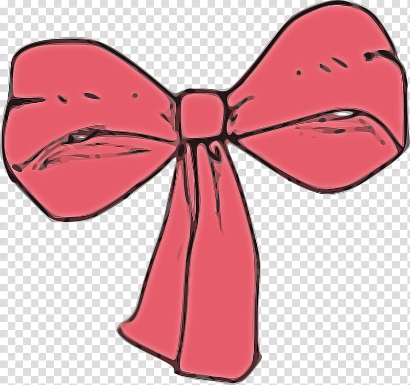 Bow tie, Pink, Red, Cartoon, Line, Ribbon, Magenta transparent background PNG clipart