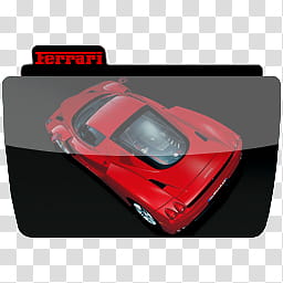 Skins de xwidget para chicos, red Ferrari car folder transparent background PNG clipart