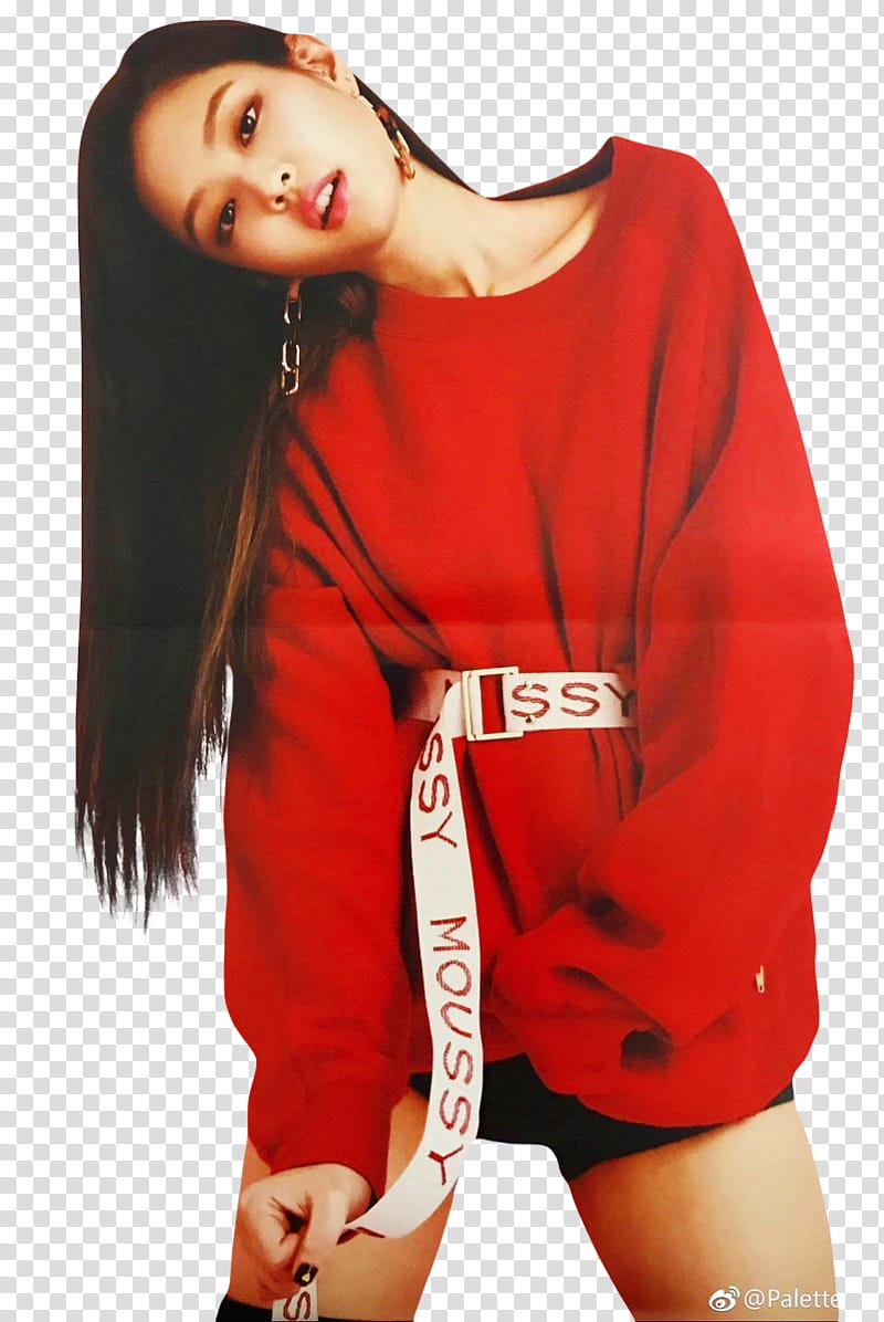 BLACKPINK NYLON JAPAN P , woman wearing black sweatshirt transparent background PNG clipart