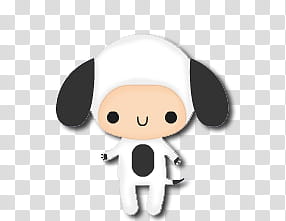 white and black bear cartoon character transparent background PNG clipart