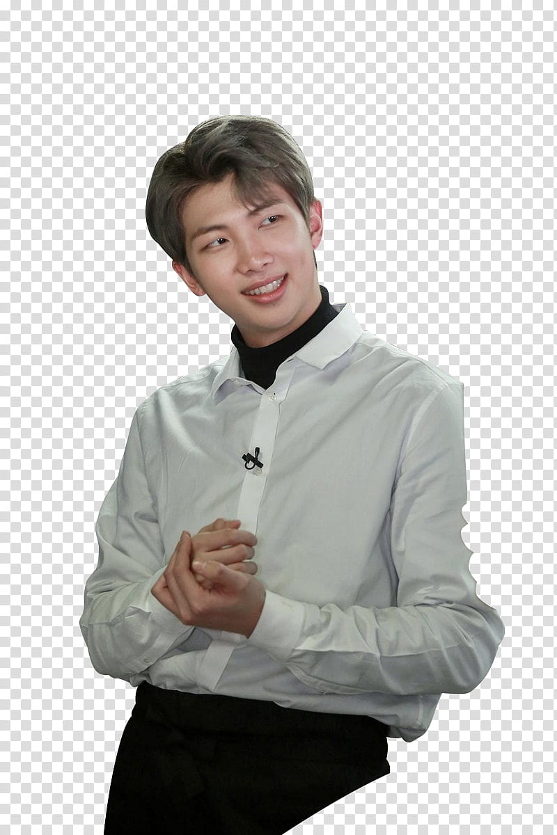 RM BTS , man looking away at camera while smiling transparent background PNG clipart