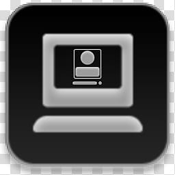 Albook extended dark , black and gray computer icon transparent background PNG clipart