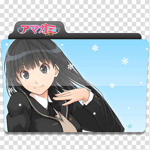 Free: Another Anime Folder Icons, two female anime characters transparent  background PNG clipart 
