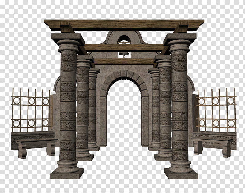 watchers , gray concrete ruins illustration transparent background PNG clipart