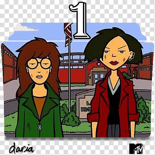 Daria series and season folder icons, Daria S ( transparent background PNG clipart
