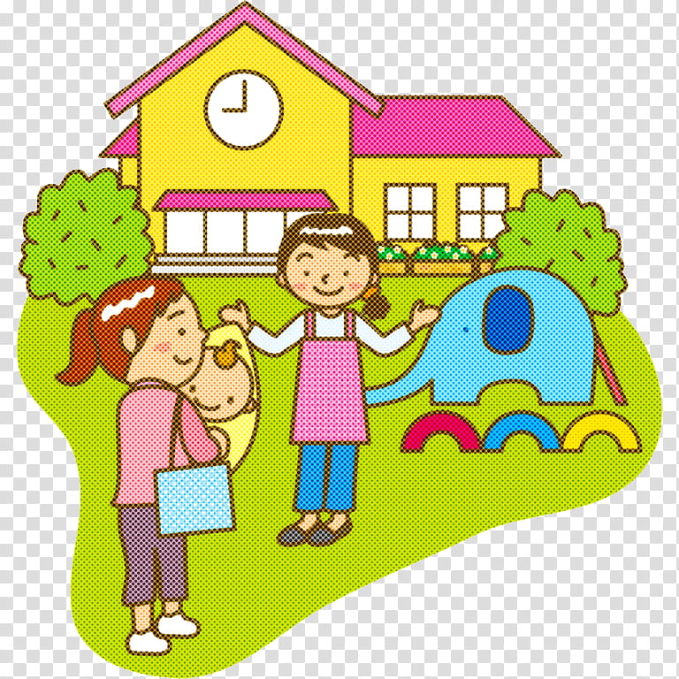 sharing play child house, Playing With Kids transparent background PNG clipart