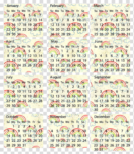 Cool Calendars , white and red  calendar transparent background PNG clipart