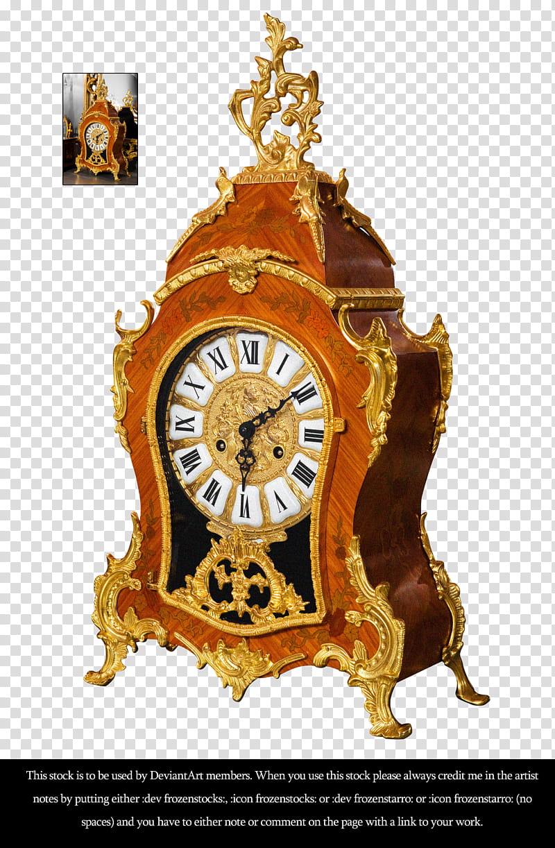 RESTRICTED Versailles Clock , brown and gold analog clock transparent background PNG clipart