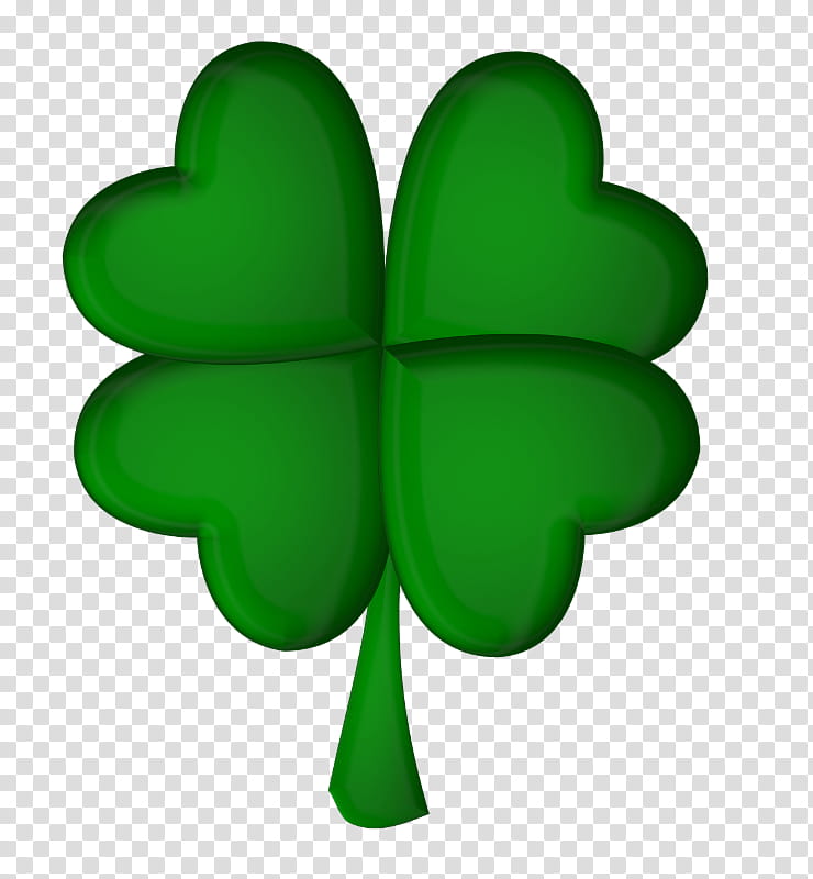 Green Leaf, Fourleaf Clover, Shamrock, Saint Patrick, Symbol, Plant transparent background PNG clipart